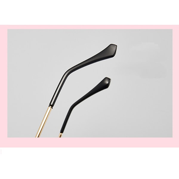Trendy Retro Polygonal Cut Edge Lens Drenge og Piger Rammeløse Børns Solbriller UV Beskyttelse----Guld Ramme Kaffe Tabletter
