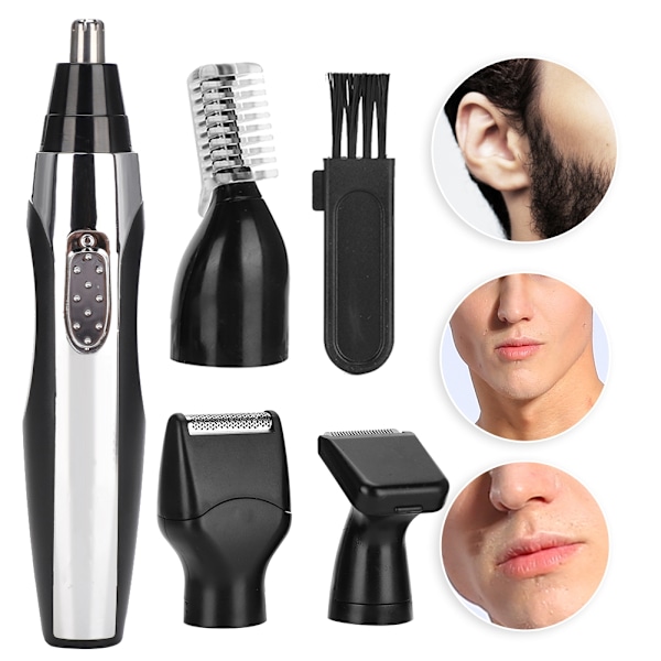 Multifunktionel 4 i 1 Elektrisk Næsehår Øjenbryn Trimmer Clipper Mini Mænd Razor Shaver