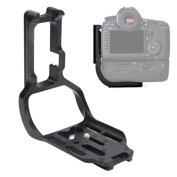 Aluminiumlegering Snabbkopplingsplatta Vertikal L-fäste Svart för Canon 5D3 SLR-kamera