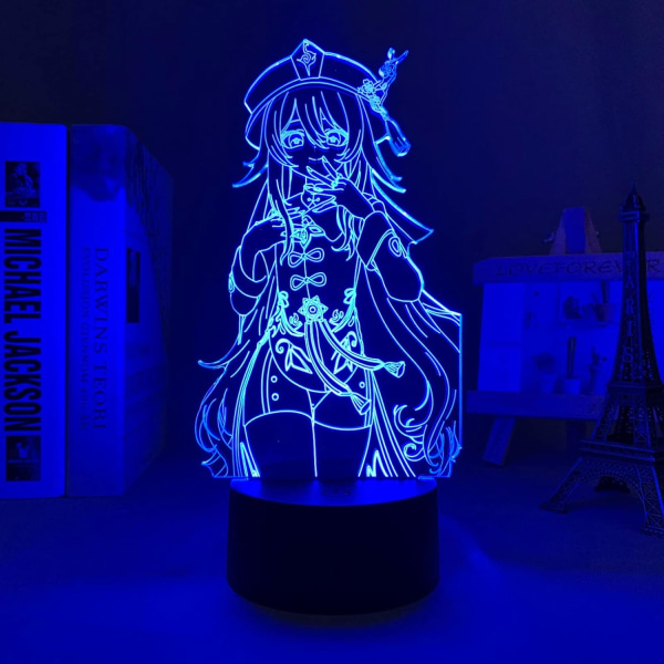 WJ Genshin Impact Led-ljus för barnsovrumsdekoration Nattljus Födelsedagspresent Rumsinredning Manga 3D-lampa Genshin Impact