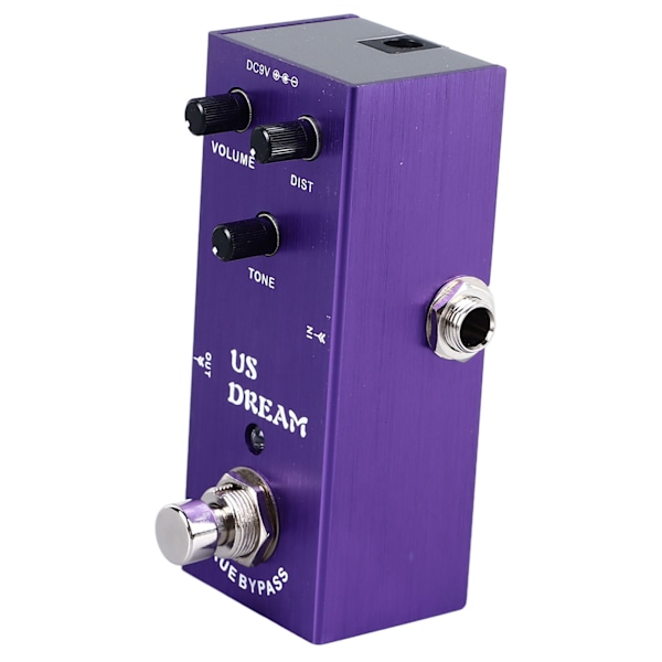 Gitarrdistorsionseffekt Metallskal Flera toner Elektrisk gitarr Effektpedal Vredjustering AN‑03 Lila