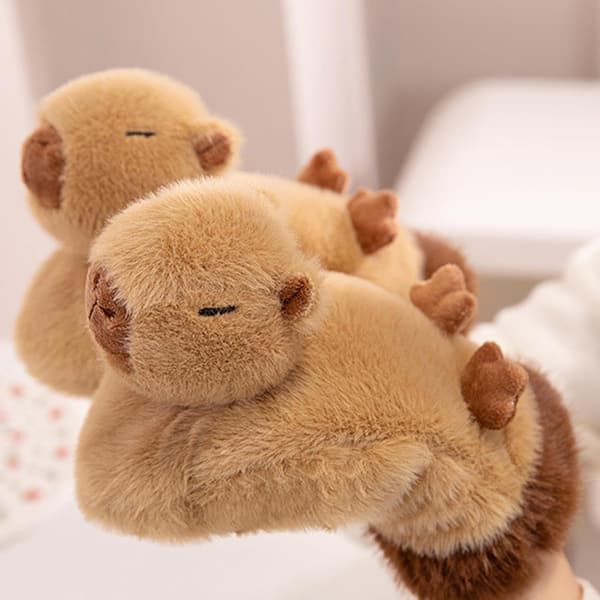Plush Capybara-Vantar, Vintervantar Capybara Plush | Vantar för Kallt Väder, Vindtäta Cykelvantar, Pingvinvantar för Körning