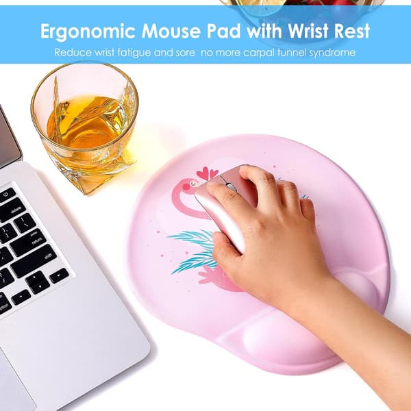 Ergonomisk Musematte med Håndleddstøtte, Søt Musematte med Håndleddstøtte, Komfortabel Musematte for Hjemmekontor, Spill og Arbeid med Datamaskin