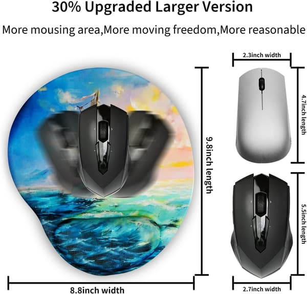 Ergonomisk Musematte med Håndleddstøtte, Søt Musematte med Håndleddstøtte, Komfortabel Musematte for Hjemmekontor, Spill og Arbeid med Datamaskin