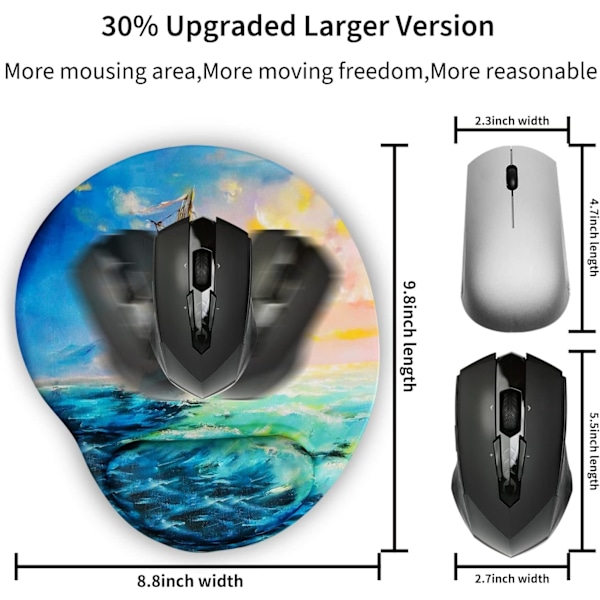 Ergonomisk Musmatta med handledsstöd, Söt Musmatta med handledsstöd, Bekväm Musmatta för Hemmakontor, Spel och Arbetsdator