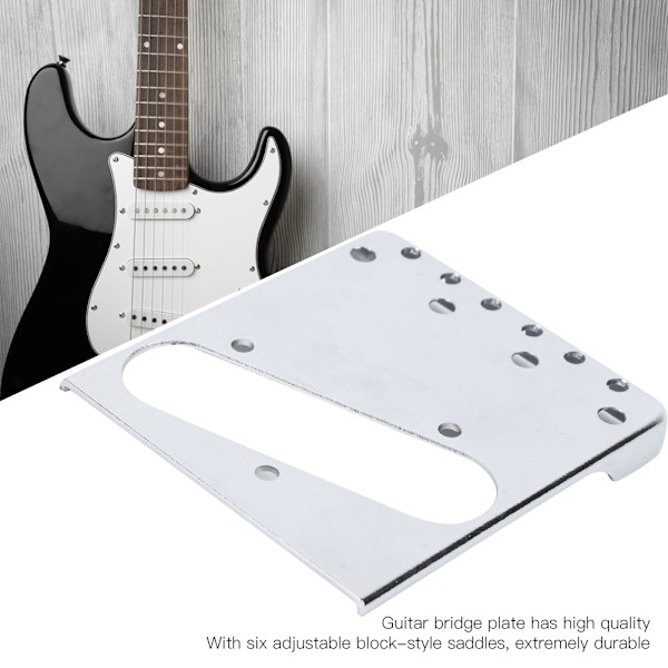 Stallplatta Elektrisk 6 Strängar Sadel för Telecaster Gitarr Justerbar Gitarr Tillbehör