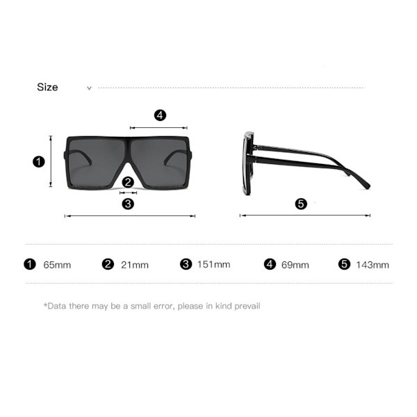 Kvadratiska Aviator Fashion Solglasögon För Män Kvinnor Legering Båge Glasögon