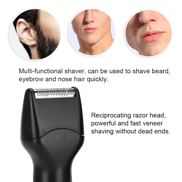 Multifunktionel 4 i 1 Elektrisk Næsehår Øjenbryn Trimmer Clipper Mini Mænd Razor Shaver