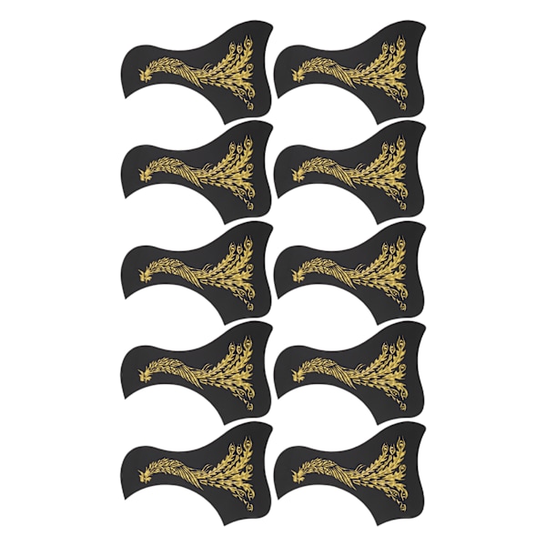 Gitarr plektrumskydd Klassisk Anti Scratch Plate Skyddande Instrument Tillbehör Fågel Typ Fenix Mönster 10 st Guld
