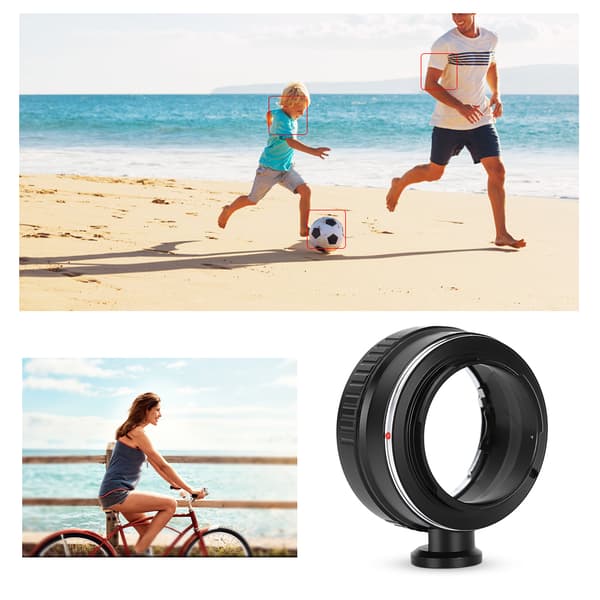 Fikaz PK‑NEX objektivadapterring med bas för Pentax PK-objektiv till Sony E-kameror
