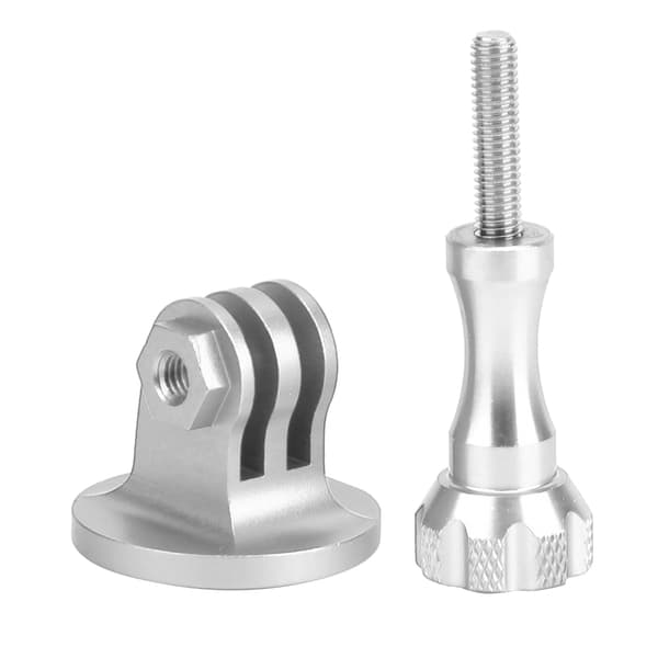 Aluminiumslegering Adapter Action Kamera Tilbehør Multifunktionel Adapter Base 1/4in Skrue til Sport Kamera Interface sølvgrå