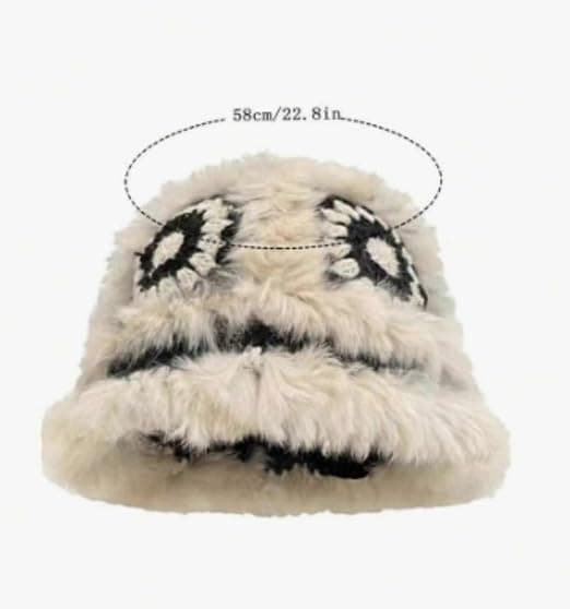 Y2k Hæklet Spandhat Pelshat Hæklet Hat til Kvinder Vinterhat Fuzzy Spandhat Y2k Tilbehør
