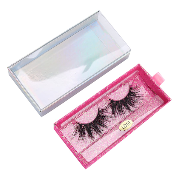 5D 25mm Falska Ögonfransar Makeup Falska Ögonfransar Fluffiga Lockiga Långa Falska Fransar LD10