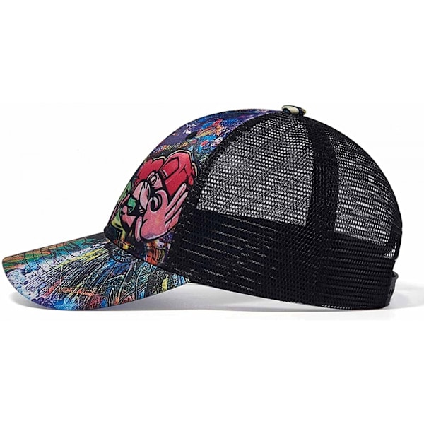 AVEKI Mesh Trucker-kepsar, utomhus Snapback Dad Hat, Hip Hop herr och dam justerbara basebollkepsar