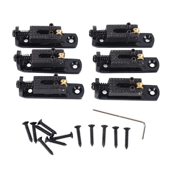Elektrisk gitarr split bridge sadel rullboll strängplatta metall tailpiece tillbehör svart