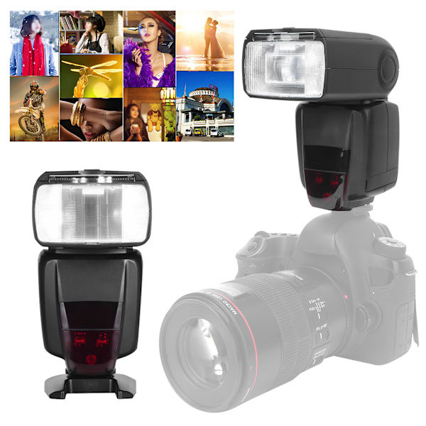 VISICO VS-765 2.4G Trådlös Kamera TTL Flash Speedlite för Canon 5D2/5D3/5D4/5DS/6D/6D2