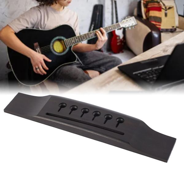 Gitarrstall i ebenholts för 6-strängad gitarr - Instrumenttillbehör för spel