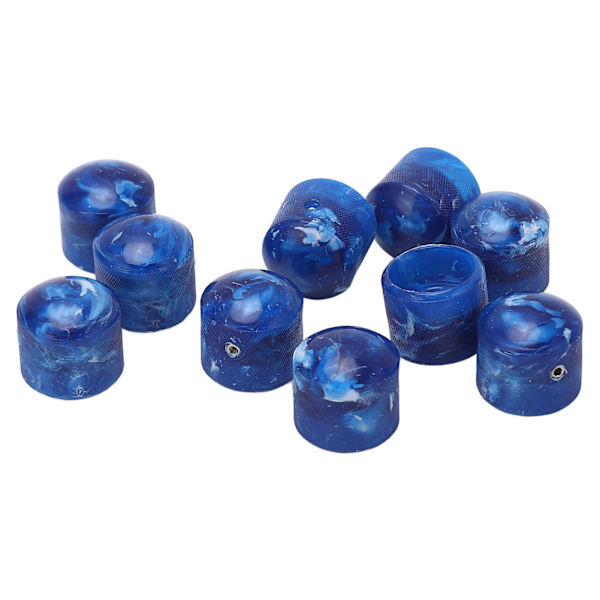 Volumen Tone Dome Knobs Plast Kontrol Elektrisk Guitar Bas Dele Tilbehør med Hex Nøgle GD84 Blå