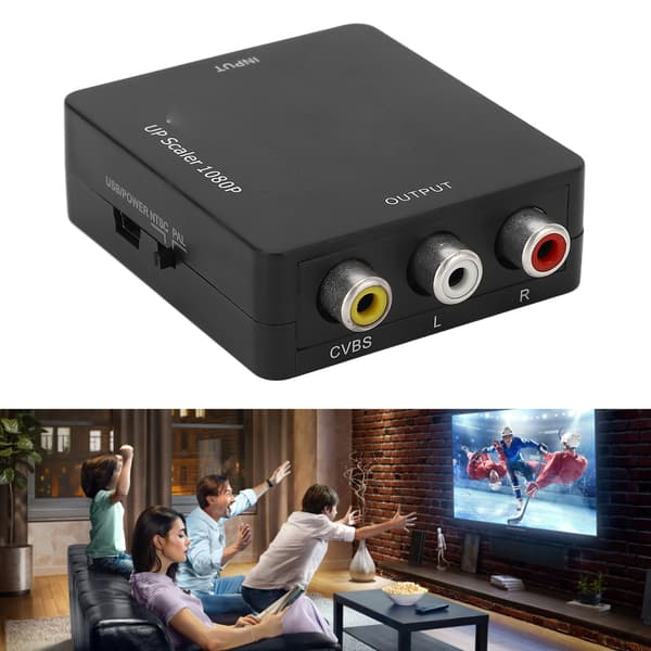 HD til AV Konverter HD Multimedia Interface til AV Videokonverter Splitter 1080P High Definition RCA Composite Adapter