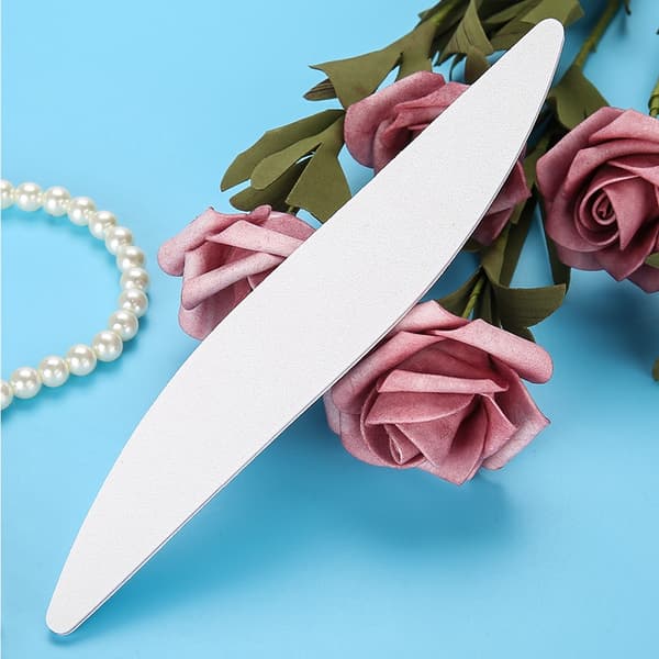 25 stk. Pilebladeformede Neglefile Dobbeltsidet Manicure UV Gel Lak Sanding Buffer Kit