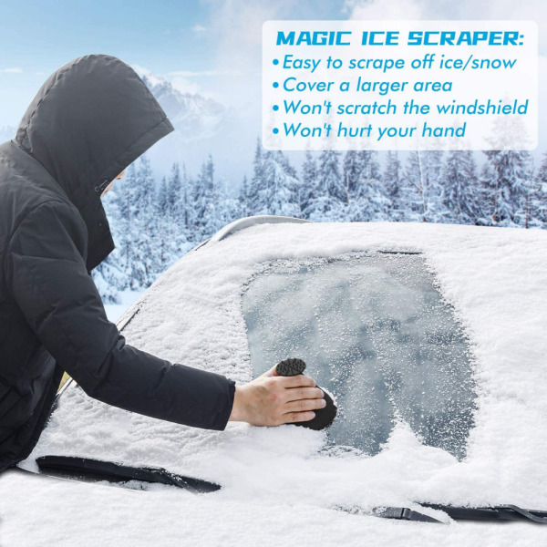 Magiska isskrapor för bilvindruta - 2-pack kon Magic bilisskrapa med tratt, rund snöskrapa till julklapp