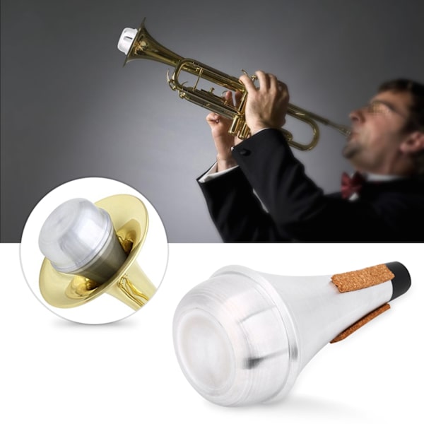 Aluminiumlegering & Korkremsa Övningstrumpet Dämpare Lätt Musikinstrument Del Tillbehör