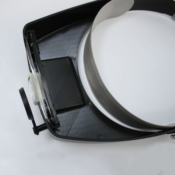 Pannbandsförstoringsglas med 3 förstoringslinser med flera djup och arbetslampa som kan lossas