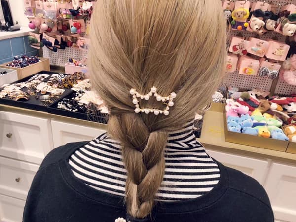 3 stk. Temperament Perle Hår Side Clip Enkel Hår Side Clip Bangs Seaside Clip til Kvinder Piger----Ottetalsform