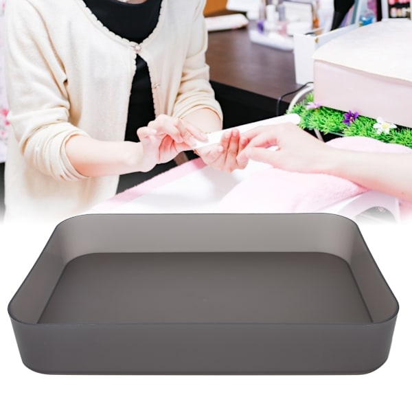 Neglekunst opbevaringsboks neglebeholder etui makeup organizer holder til negleværktøj makeup pensler sort