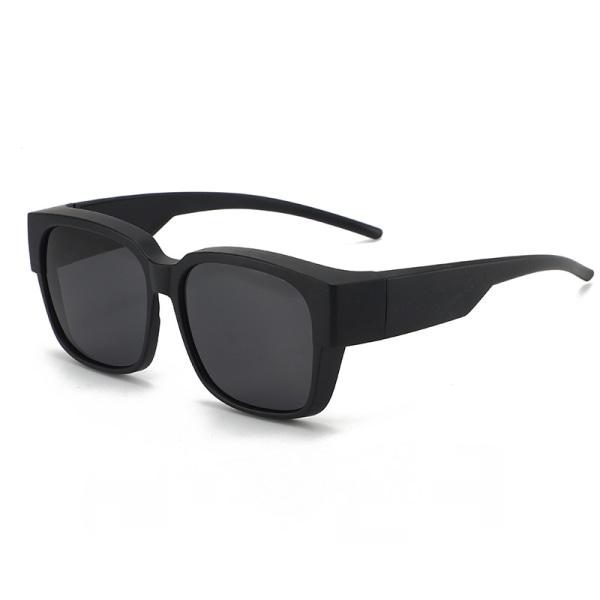 A pair of polarized sunglasses for driving fishing UV400 protection (sand black frame grey sheet)