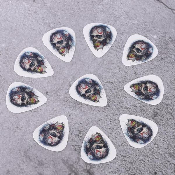 10 st 0,6 mm plektrum av plast för akustisk elgitarr ukulele mandolin banjo (A)
