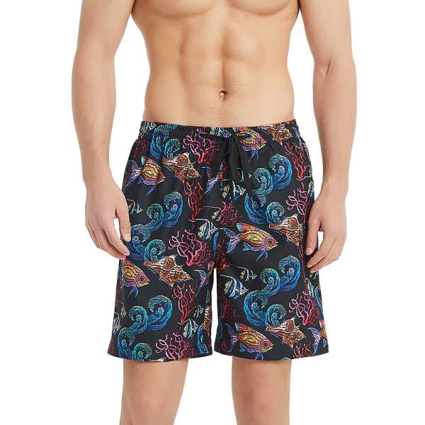 Roliga badbyxor för män Quick Dry Beachwear Sport Löpning Swim Board Shorts-DK006