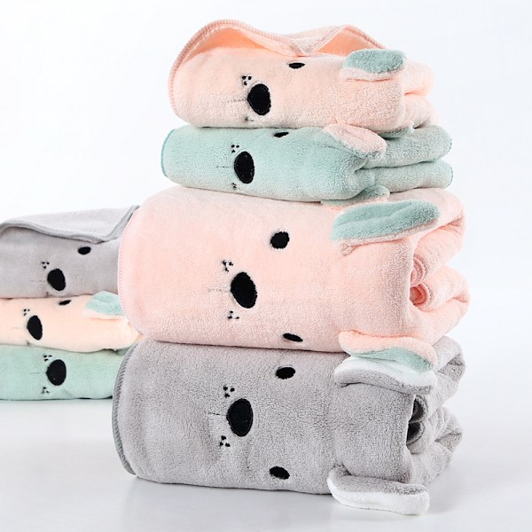 3 stk. søde håndklæder til børn  Coral Velvet håndklæder Badeværelse håndklæder  Håndklæder Mikrofiber absorberende håndklæder til køkken