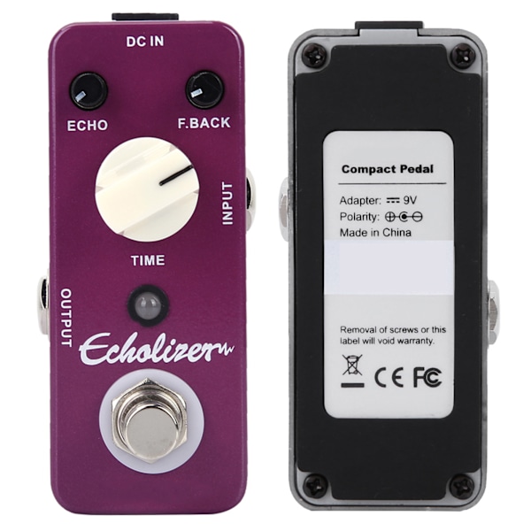 Helt metallhölje Delay Distortion Effects Pedal Elektrisk gitarrtillbehör