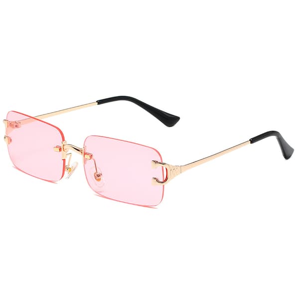 Moderigtige solbriller med stort stel og udskæring til damer - Gradientfarve