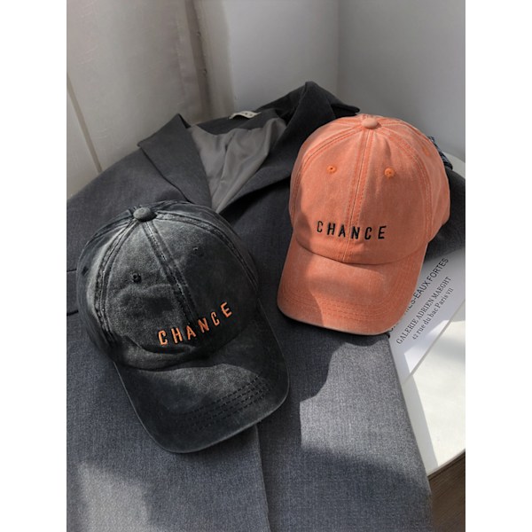 SAYTAY Hat Dam Sommar Brev Broderi Mjuk Topp Retro Industriell Stil Casual Vild Baseball Cap Män (Svart Och Gul)