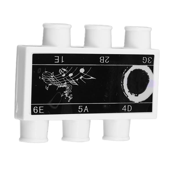 Guitar Streng Pitch Pipe Sort Sticker ABS Hus 6 Toner Tuning Pitch Pipe til Performance