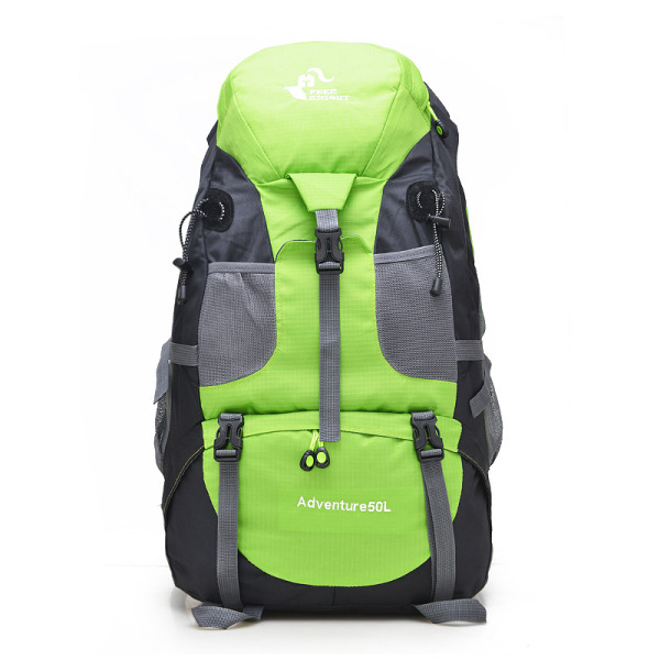 50L vandringsryggsäck, vattentät lättviktsryggsäck, lämplig för utomhuscampingturer, grön