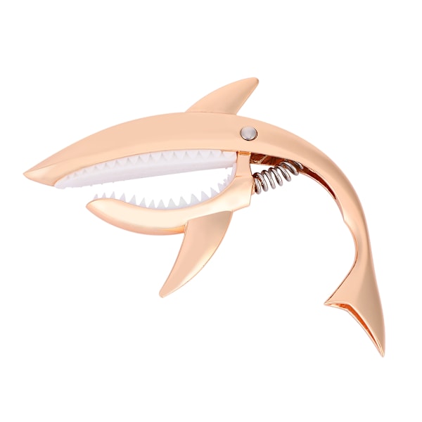 Zink-legering hajdesign gitarr capo snabbväxlingsklämma nyckelutlösning (roséguld)