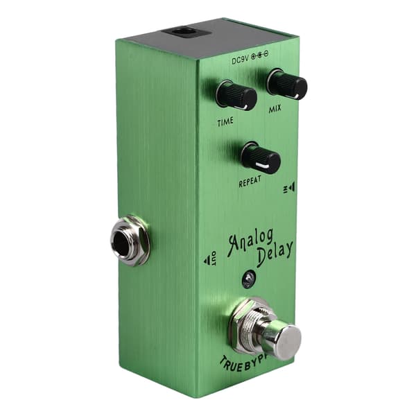 Guitar Delay Effekt Pedal Multifunktion Rige Timbre Analog Delay Elektrisk Guitar Effekt Pedal Lysegrøn