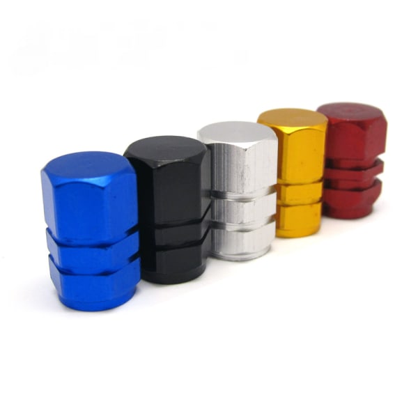 Färgade ventilkåpor av aluminiumlegering, läckagesäkra däckkåpor, stora sexkantsskruvar, ventilkåpor (mörkblå (pack med 10))