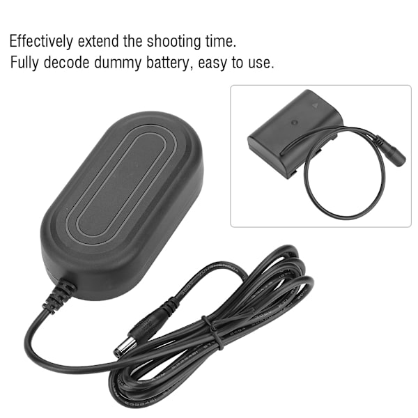 DMC-GH3 GH4 Strömadapterkabel DMW-AC8 med DMW-DCC12 Dummybatteri