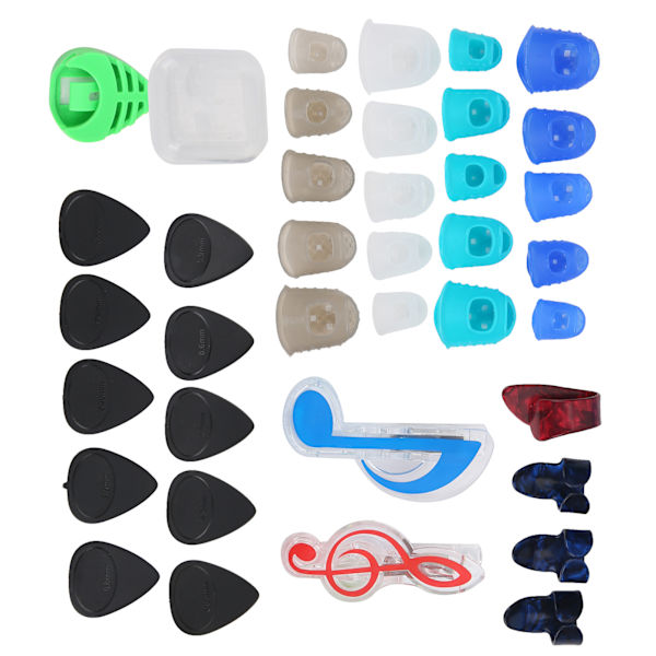 Gitarrfingerskydd Set Tumgrepp Musik Sida Klipp Instrument Tillbehör för Bas BanjoM02227