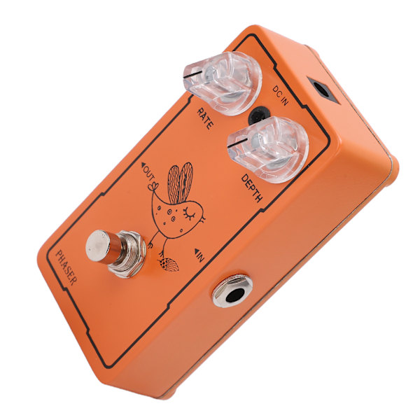 Phase Effect Metal Rate Depth Knobs Kitara Monoblock Phaser Poljin Sisäänrakennettu 9V 300mAh Akku