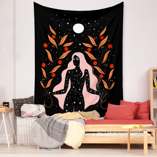 Wekity Boho Gobeläng Estetisk Konst Hembakgrund Tyg Dekor Present Gobeläng Vardagsrum Sovrumsdekor (520-4, 39 X 59 tum)