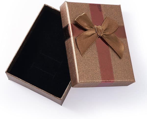 Presentförpackningsaskar, 12-pack rektangulära svampfyllda smyckesfodral för förvaring, juldekoration för alla hjärtans dag och bröllopsfester Camel 9*7*3