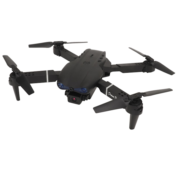 RC Drönare 4k Dubbel Kamera Quadcopter Wifi Fällbar Fjärrkontroll Quadcopter 3 Vägs Hindrande Undvikande Höjdhåll Leksaker Gåvor för Pojkar Flickor Svart