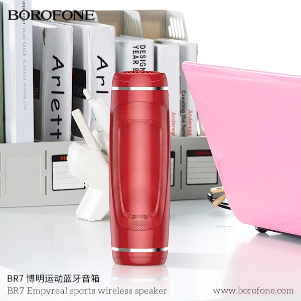 Borofone Pineapple Wind BR7 Sports Bluetooth-høyttaler 5 farger blandet frakt utendørs subwoofer Bluetooth-høyttaler