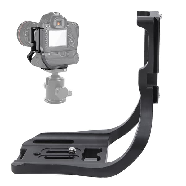 Aluminiumslegering Lodret L-formet Beslag Quick Release Pladeholder Håndgreb til Canon 5D4 5DIV