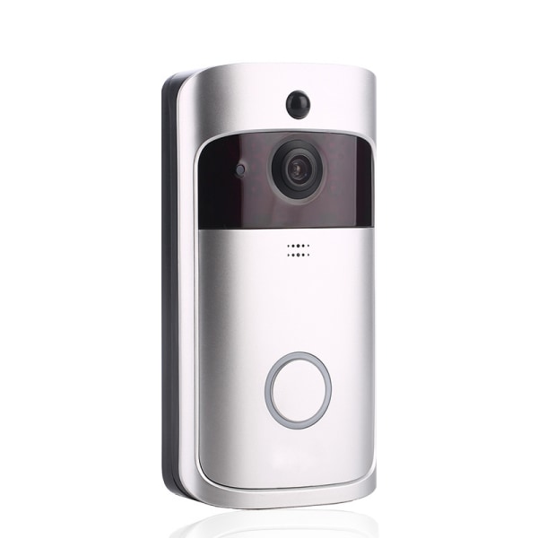 WiFi-videodörrklocka Trådlös dörrsäkerhetsbatterikamera, rörelsedetektering, Night Vision 1080P tvåvägsljud